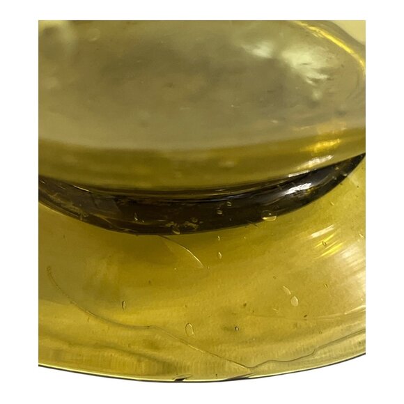 Vintage Amber Glass Vase with Character – 15.5" Hand Blown Mid Century Display - Picture 7 of 8